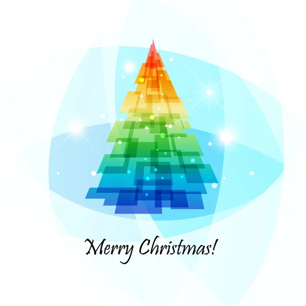 Geometrischer Weihnachtsbaum — Stockvektor