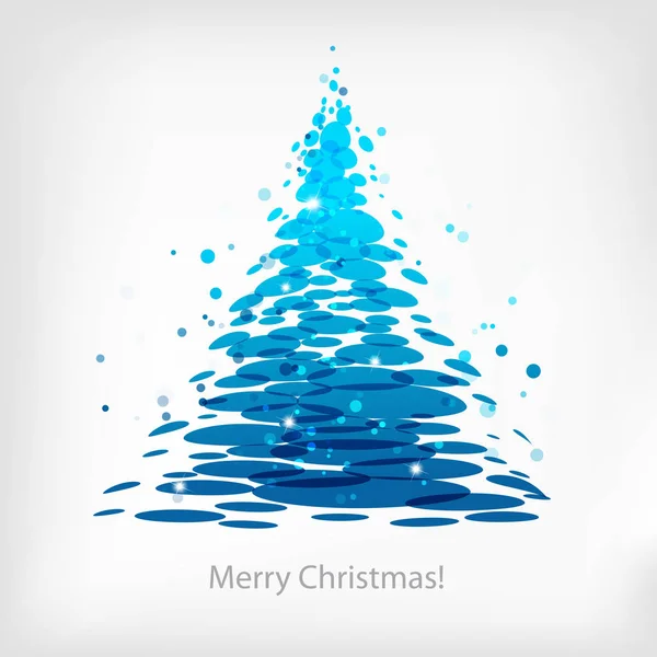 Kék karácsonyfa — Stock Vector