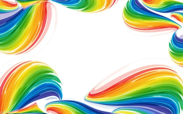 Elementos de la curva del arco iris aislados sobre fondo blanco — Vector de stock