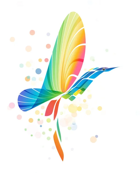 Abstract colorful fantasy bird — Stock Vector