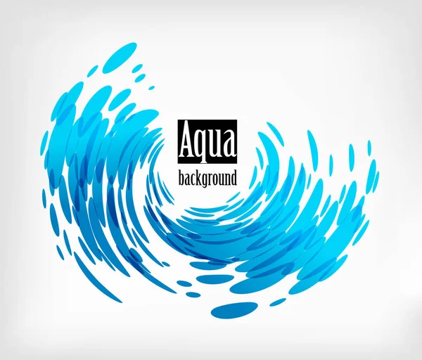Aqua fond arrondi, éclaboussure d'eau sur blanc — Image vectorielle