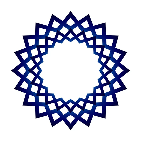 Cadre mandala bleu — Image vectorielle