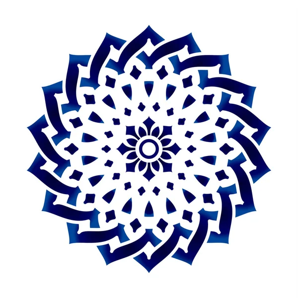 Motif mandala bleu — Image vectorielle