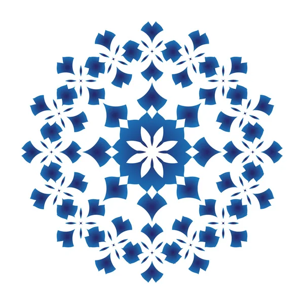 Blauwe decoratieve bloem — Stockvector