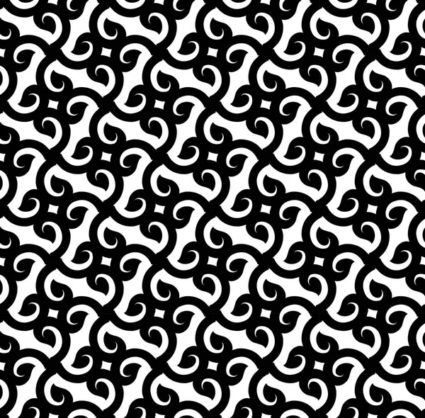 Vector de patrón inconsútil abstracto en blanco y negro — Vector de stock