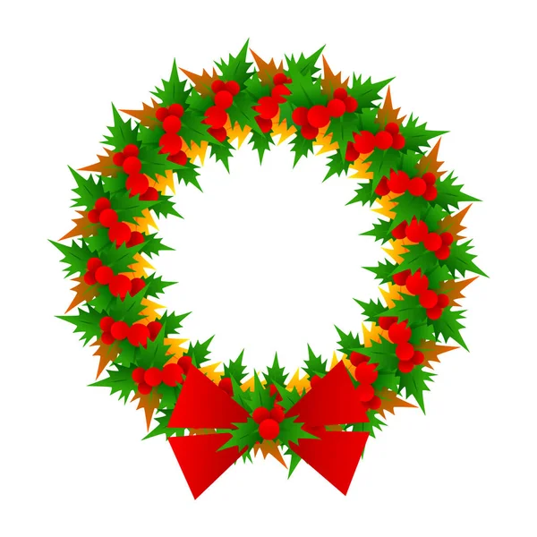 Christmas wreath vector — Stock Vector