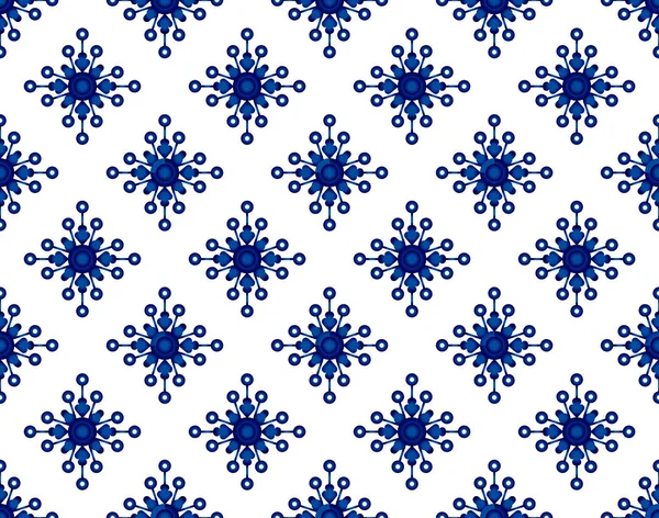 Patrón azul floral — Vector de stock