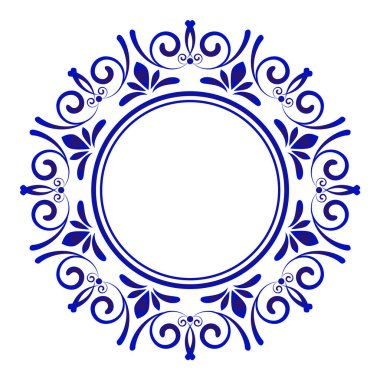 Porselen dekoratif çerçeve vektör