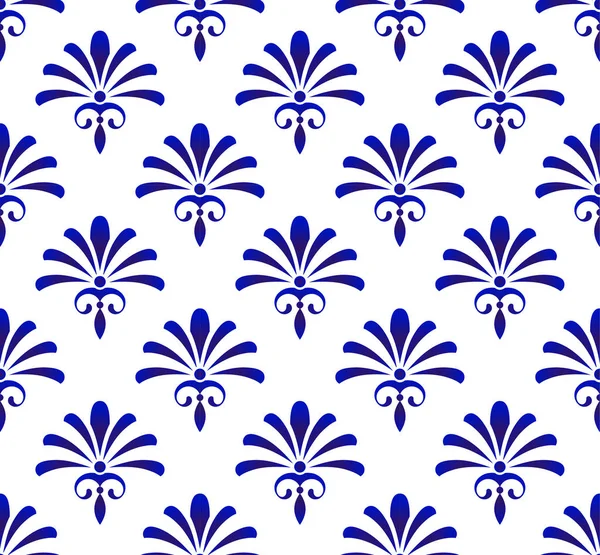 soyut çiçek desenli mavi ve beyaz