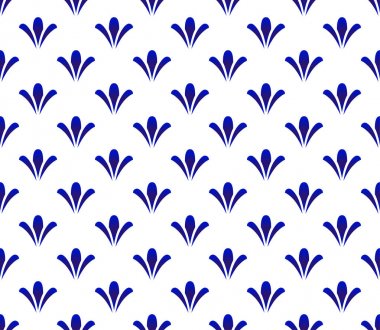 Şirin mavi ve beyaz desen