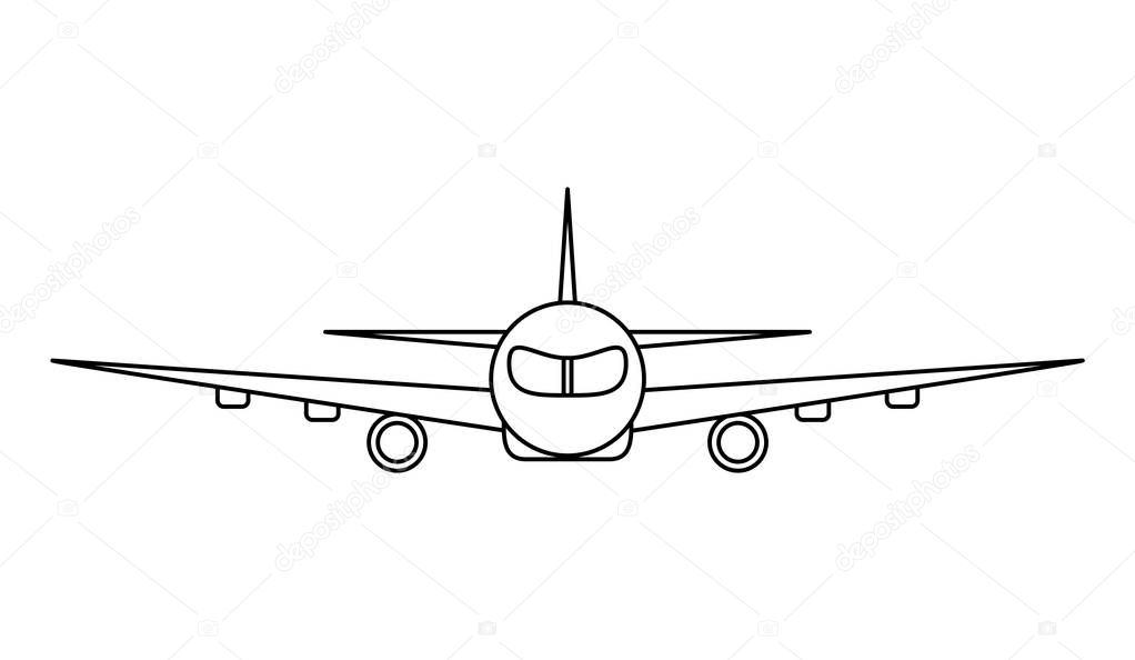 Airplane vector outline