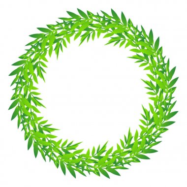 Yeşil yuvarlak yaprakları