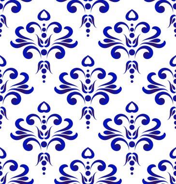dekoratif desen mavi ve beyaz