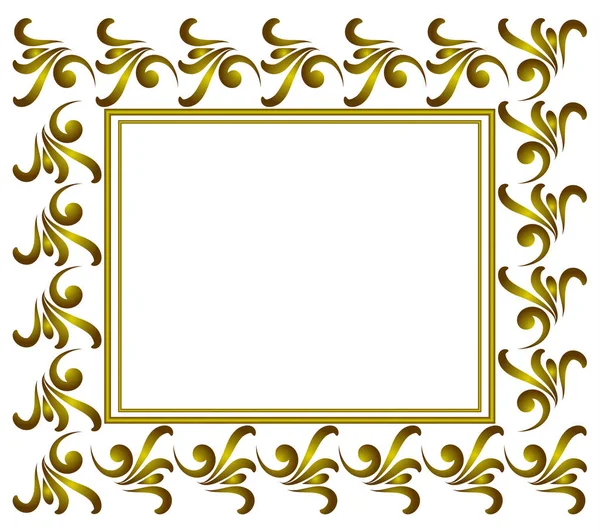 Golden decorative frame — Stock Vector