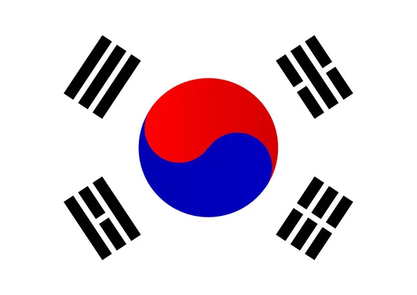 Bandera de Corea del Sur — Vector de stock