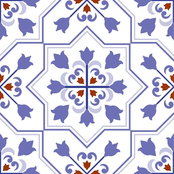 Design de azulejos decorativo colorido — Vetor de Stock