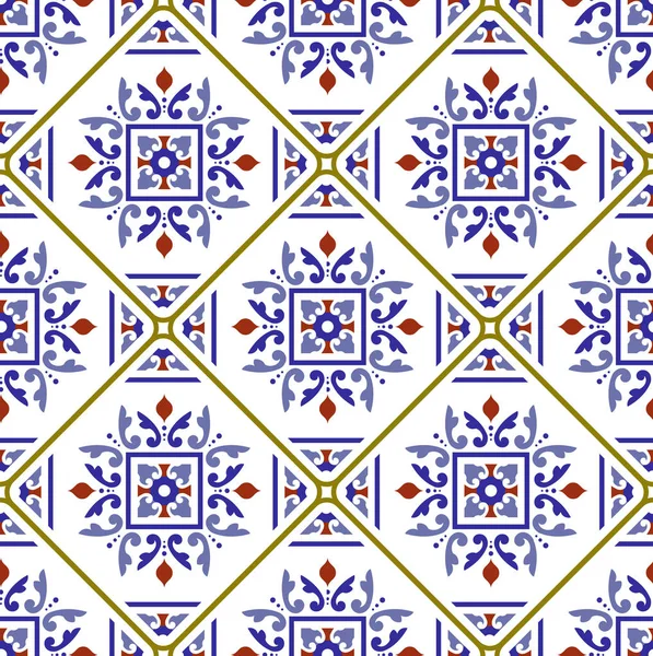 Padrão de azulejo decorativo — Vetor de Stock