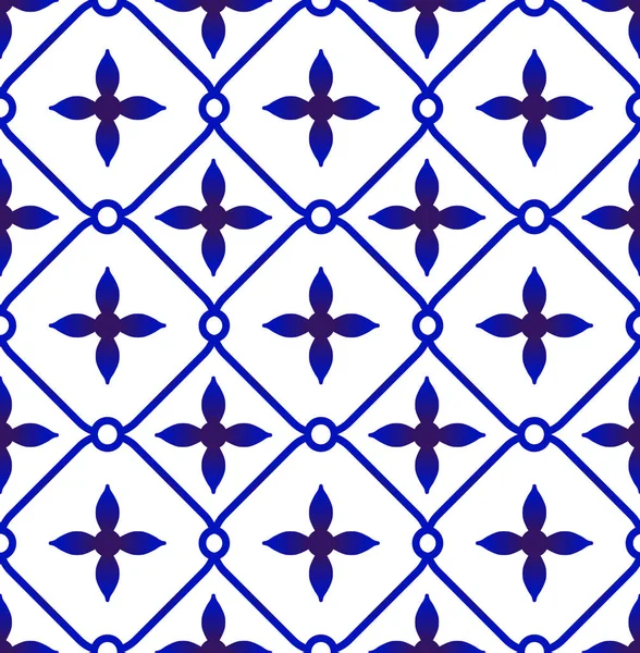 Motif moderne bleu et blanc — Image vectorielle