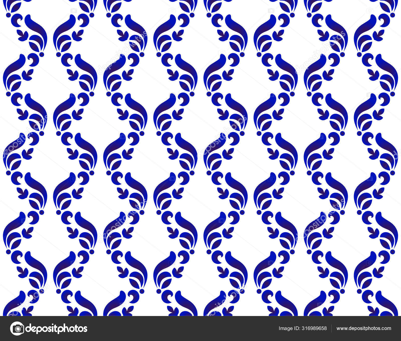 Chinese blue and white wallpaper Stock Vector Image by ©flowersmile  #316989658