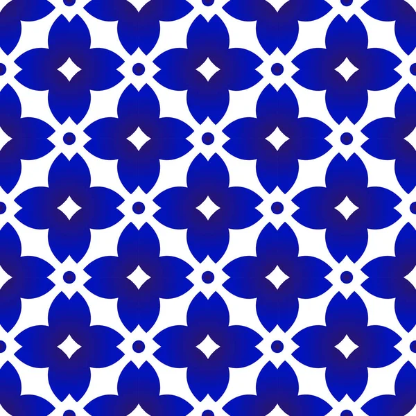 Blau-weißes modernes Muster — Stockvektor