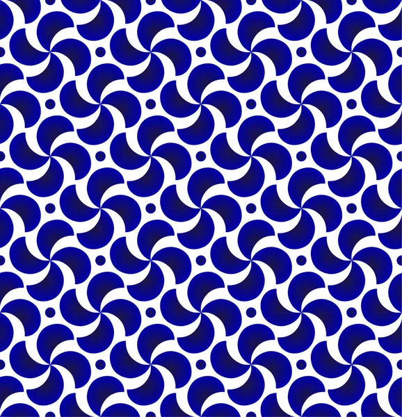 Bleu et blanc motif moderne sans couture — Image vectorielle