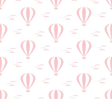 Balonlu sevimli pembe desen