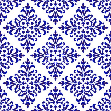 Dekoratif mavi desen