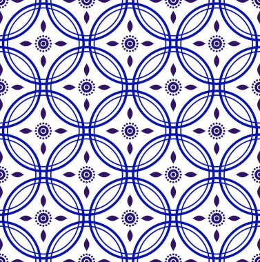 Mavi ve beyaz Hindistan desenleri