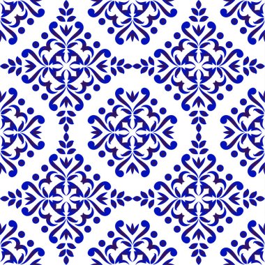 Dekoratif çiçek damask desenli