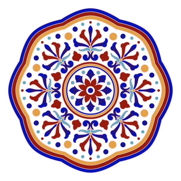 Красочная круглая мандала — стоковый вектор