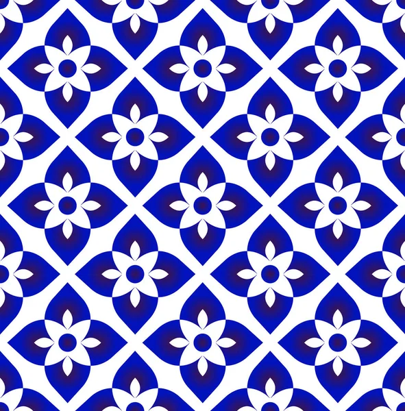 青と白のセラミック装飾 — ストックベクタ