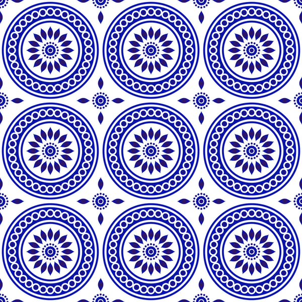 Blue and white pattern vector — Stock Vector