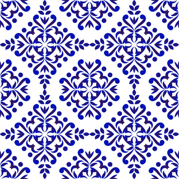 Decorative floral damask pattern — Stock Vector