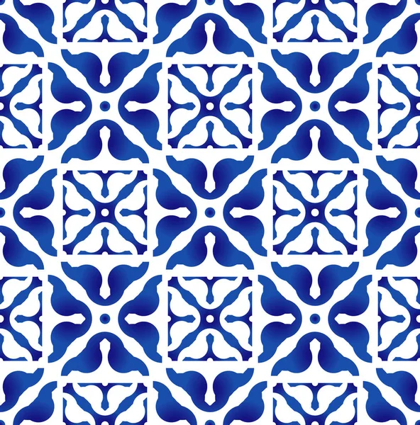Motif indigo céramique — Image vectorielle