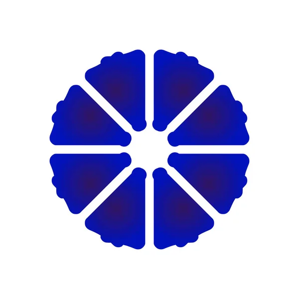 Flori Abstracte Acuarelă Albastru Alb Ornament Floral Pentru Design Ceramică — Vector de stoc