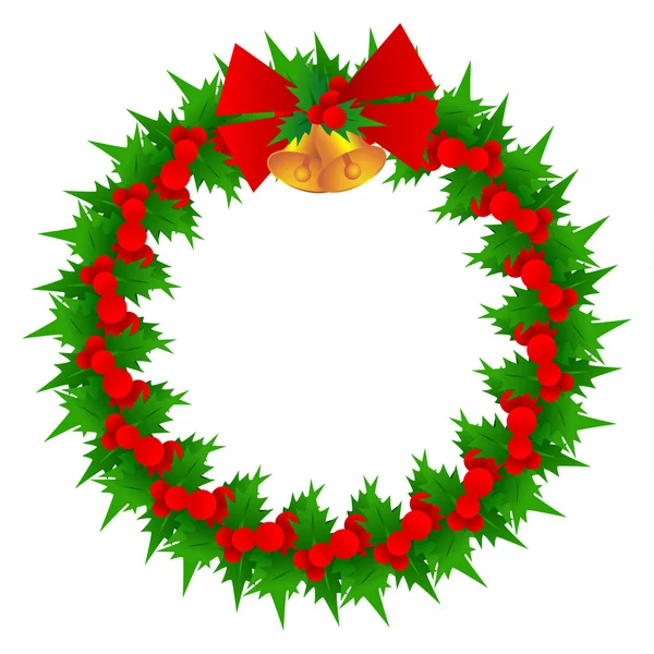 Christmas wreath — Stock Vector