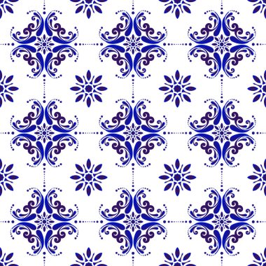 mavi ve beyaz seamless modeli