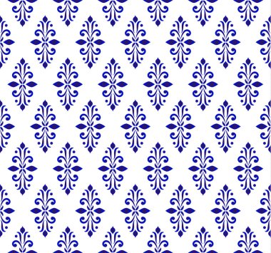 mavi ve beyaz seamless modeli