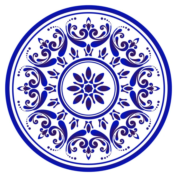 Декоративная круглая мандала — стоковый вектор