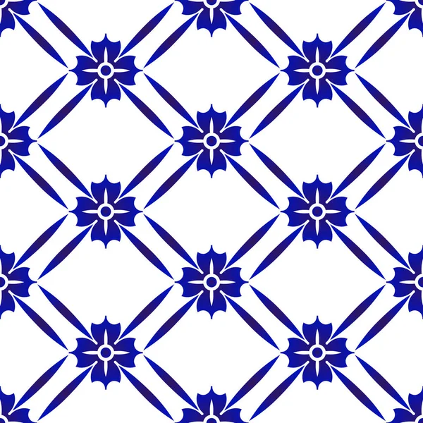 Fond bleu et blanc motif — Image vectorielle