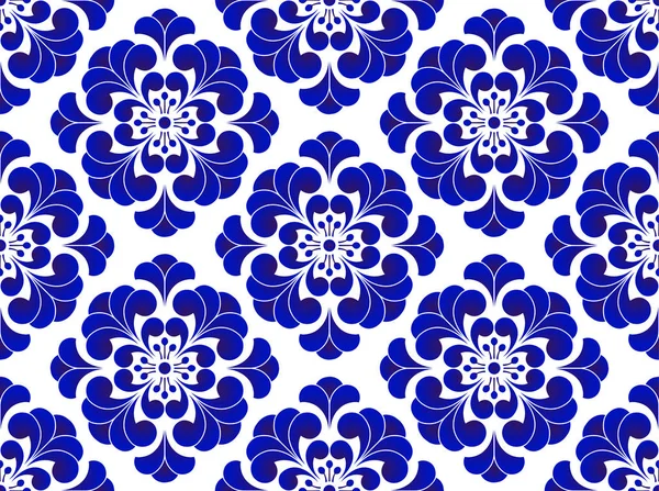 Синя квітка візерунком — стоковий вектор
