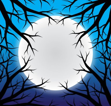 Cadılar bayramı arkaplanı dolunay