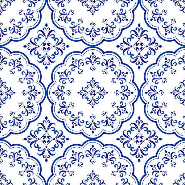 Diseño de patrón de azulejos decorativos — Vector de stock