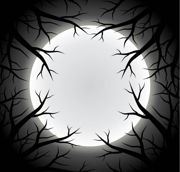 scary full moon background