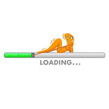 Vector of Worm Speed for Computer Loader clipart