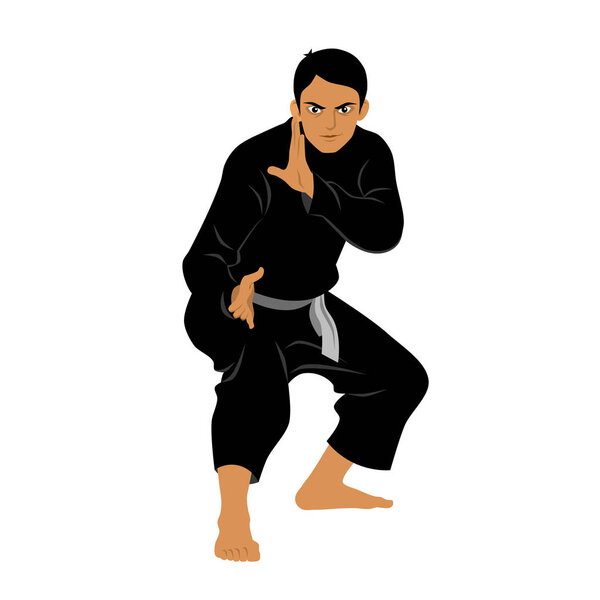 Vector of Silat Martial Arts from Indonesia - Pose 2