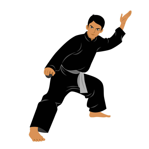 Vector of Silat Martial Arts from Indonesia - Pose 1