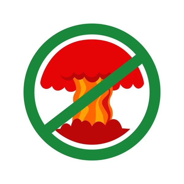 Vector symbool van atoombom - Anti-nucleaire — Stockvector