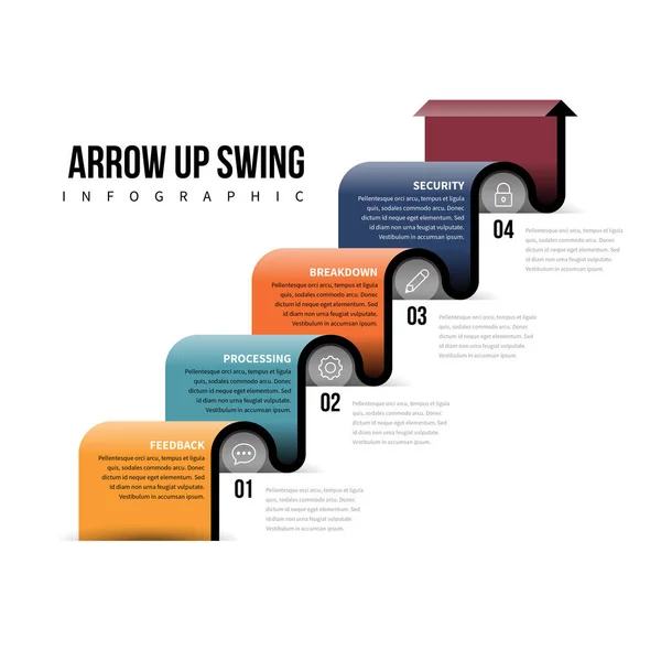 Βέλος επάνω Swing Infographic — Διανυσματικό Αρχείο