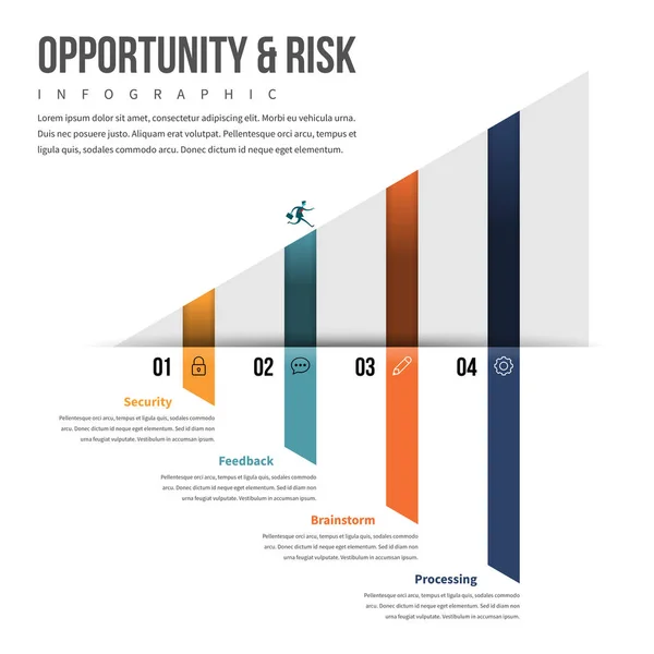 Opportunity and Risk Infographic — Stock Vector